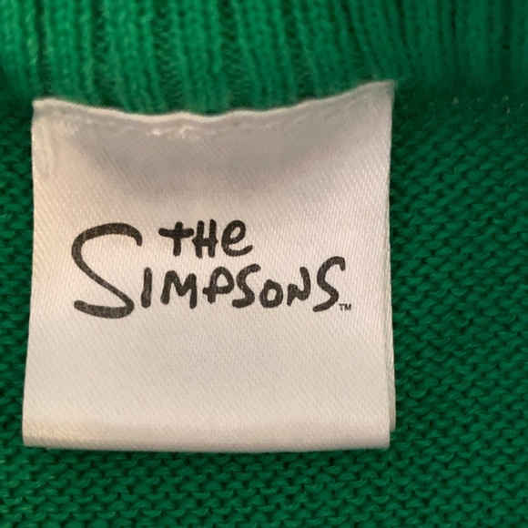 Simpsons XS 4-5 Homer Christmas Festive Green Kids Sweater holiday shirt - Picture 4 of 12